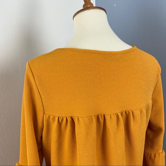 SHIEN Flounce Sleeve Babydoll Peplum Blouse, M - Picture 7 of 8